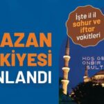 İL İL SAHUR VE İFTAR VAKİTLERİ (2023 RAMAZAN İMSAKİYESİ)