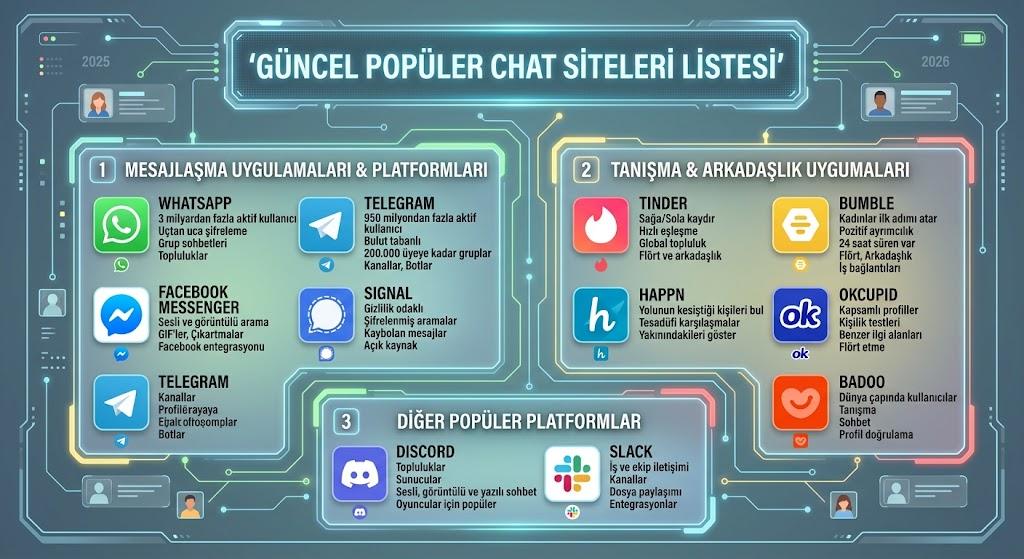 Güncel Popüler Chat Siteleri Listesi